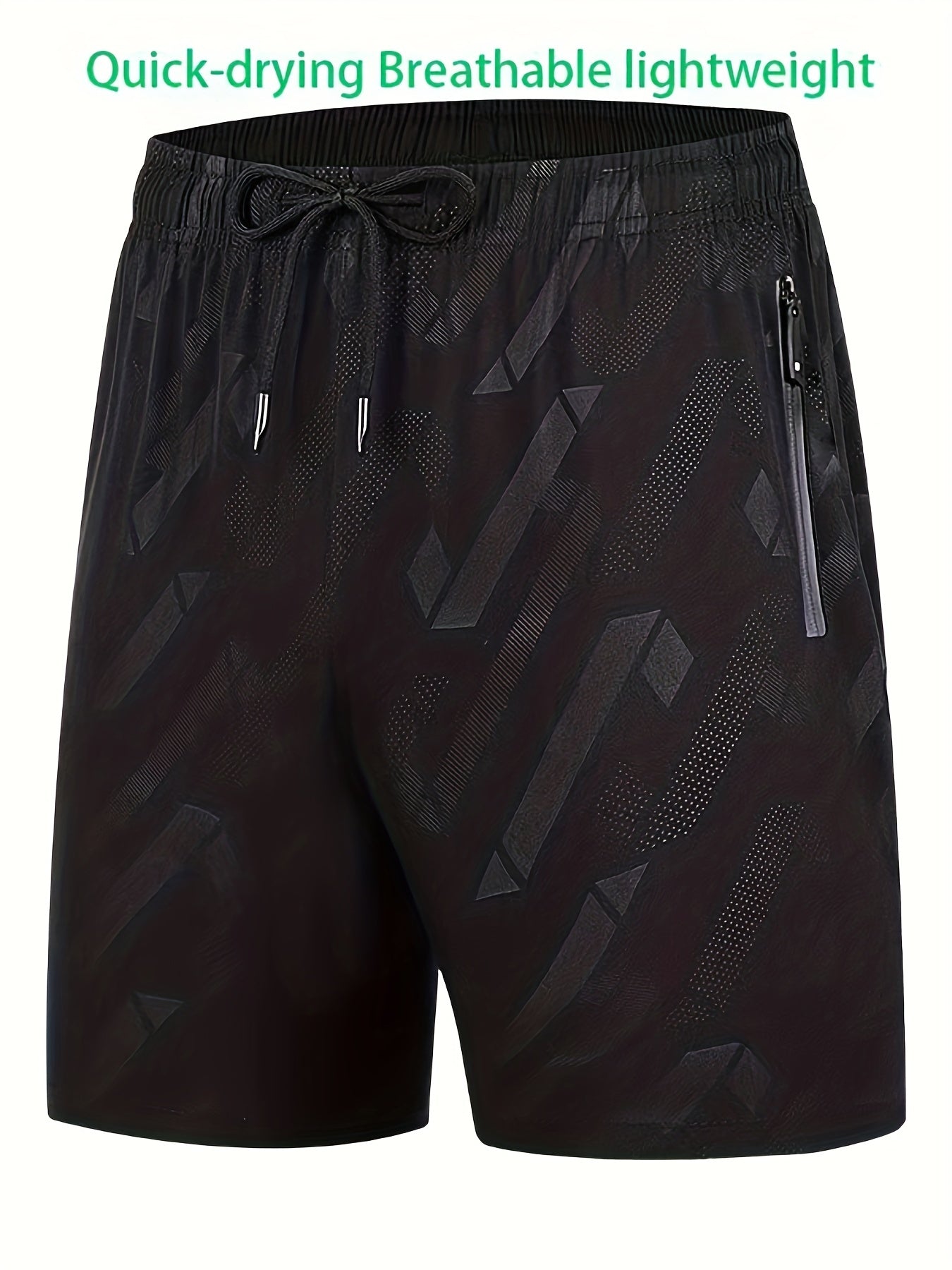 Men's Quick Dry Sport Shorts with Zip Pocket