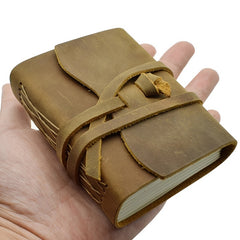 Portable Leather Notebook 140 Sheets Cowhide Note Book Diary Journal Sketchbook