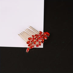 Leaf Rhinestone Hair Comb