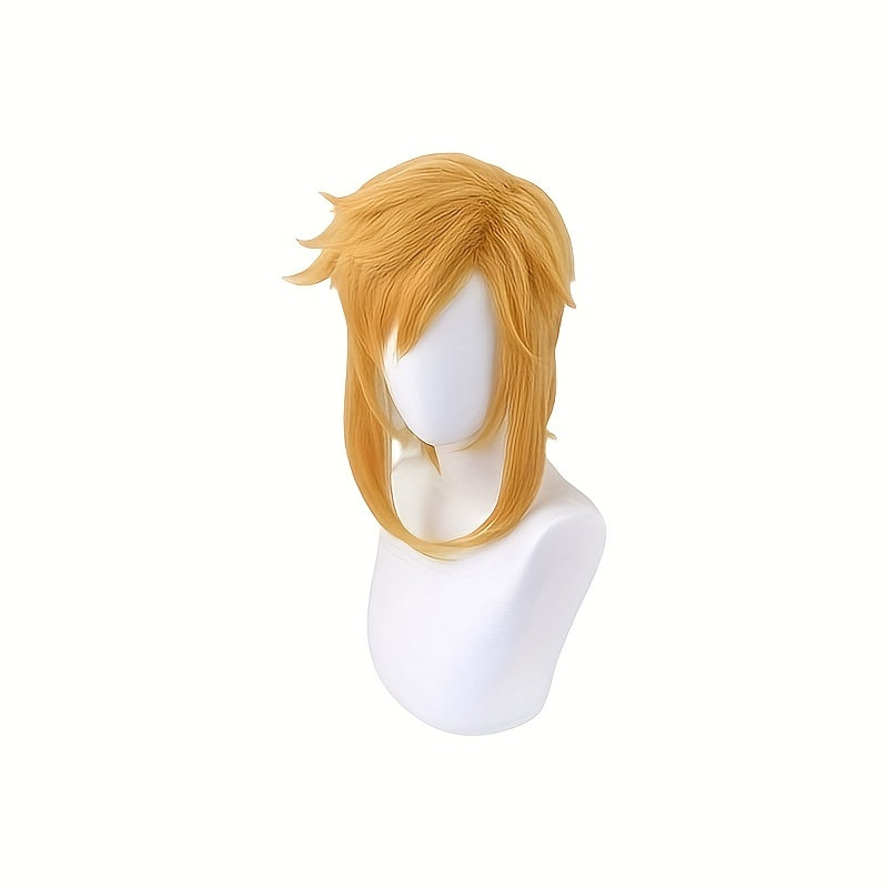 Men's Blonde Short Hair Cosplay Wig Anime Party Halloween Costume