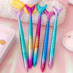 3pcs Mermaid Gel Pens Fun Creative Stationery Supplies for Home School Office