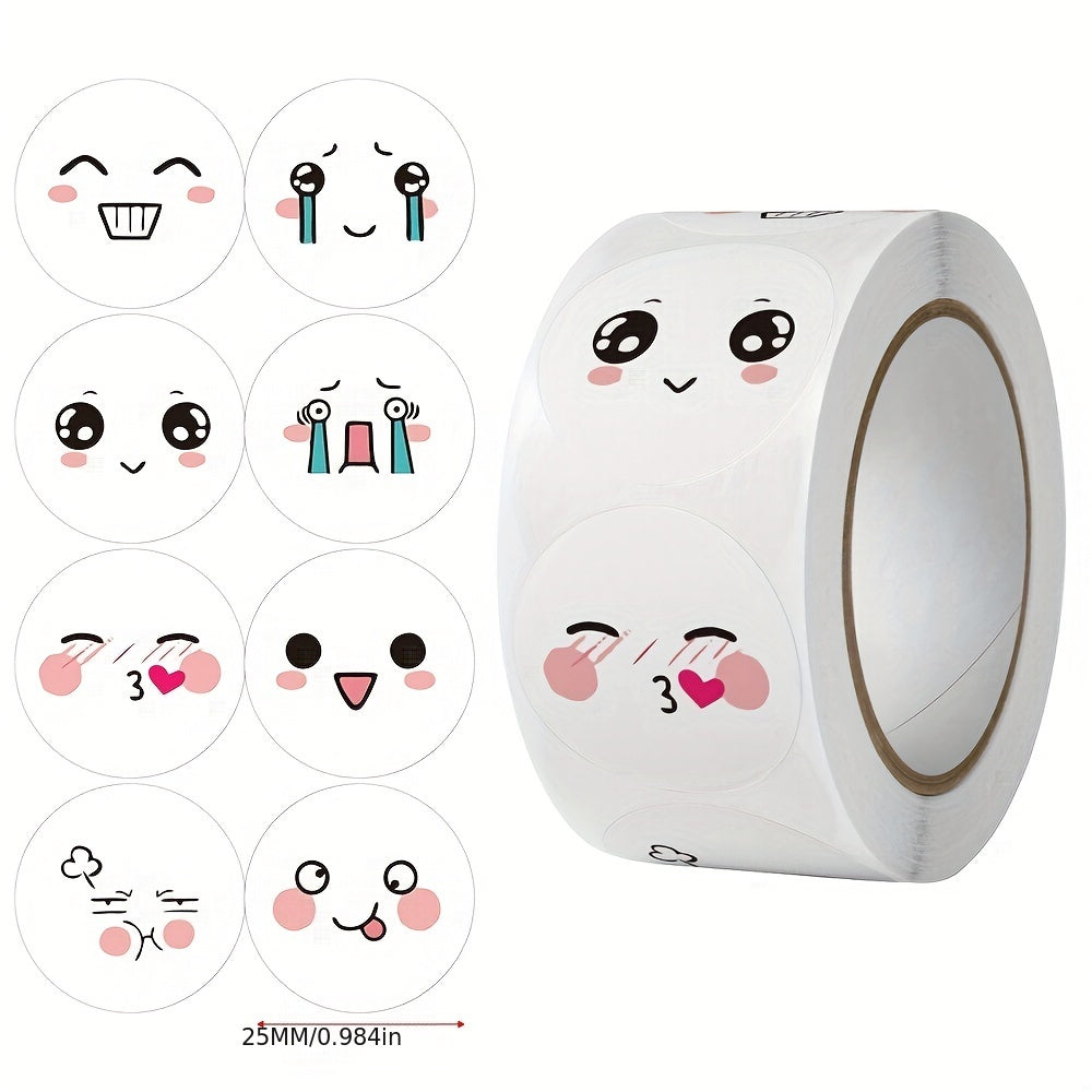 500pcs Funny Expression Toys Happy Face Stickers For Teachers & Kids