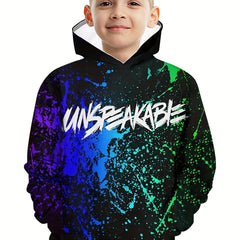 UNSPEAKABLE Kid's Hoodie Paint Splash Pattern Long Sleeve Top