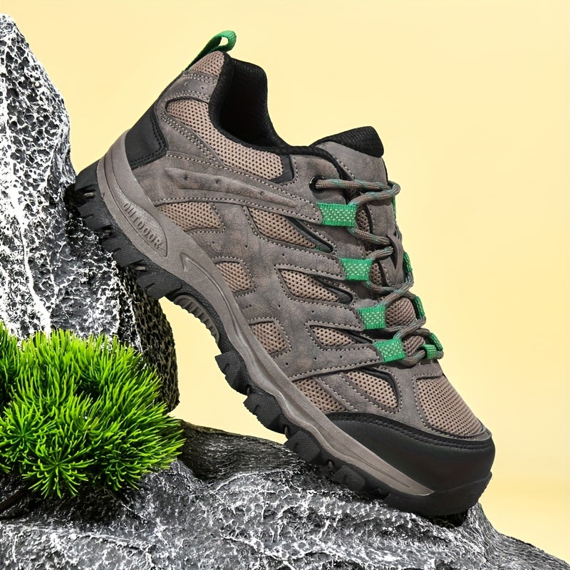 Men's Mesh Lace Up Hiking Sneakers Wear resistant Outdoor Shoes