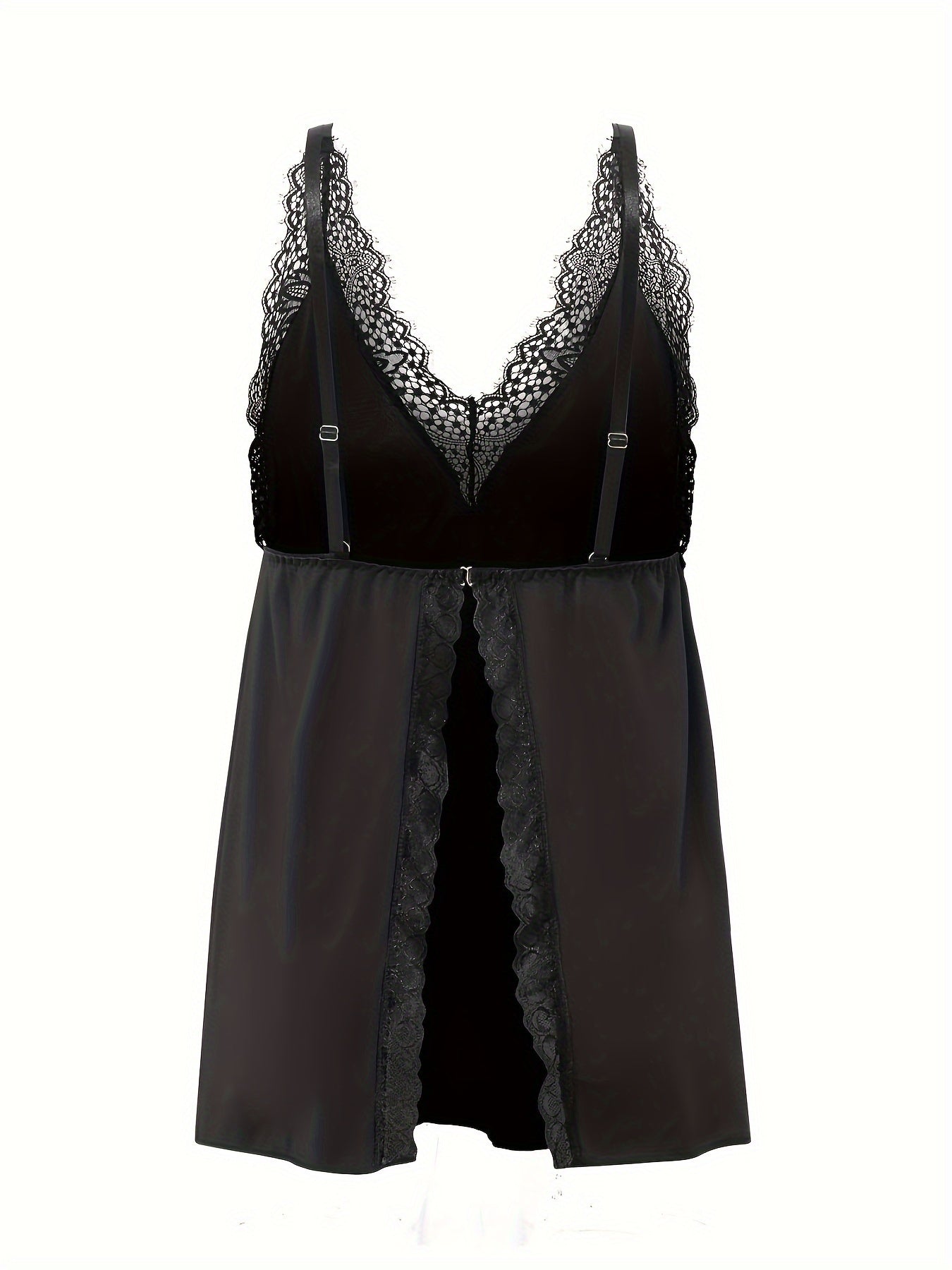 Lace V Neck Babydoll Dress
