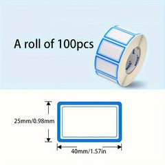 PVC Label Roll for Office and Household Labeling, 100-1000 pcs