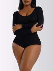 Sexy Scoop Neck Long Sleeve Bodysuit