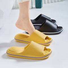Women's Platform Soft Indoor Slippers Non-slip Open Toe Home Bathroom Shoes