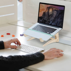 Bamboo Computer Stand for Monitor Ergonomic Position