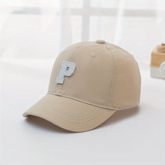 Boys P Letter Embroidered Baseball Cap Adjustable Comfortable Sun Hat