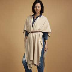 Apricot Cotton Knitted Shawls Long Wraps Scarf Windproof Warm Cape