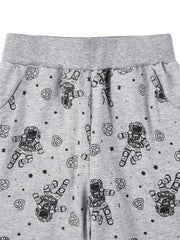 Boys Dinosaur Print Elastic Waist Casual Shorts Kids Summer Clothes
