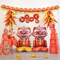 1pc Spring Decoration Balloon Wealth God Lion Aluminum Film Balloon