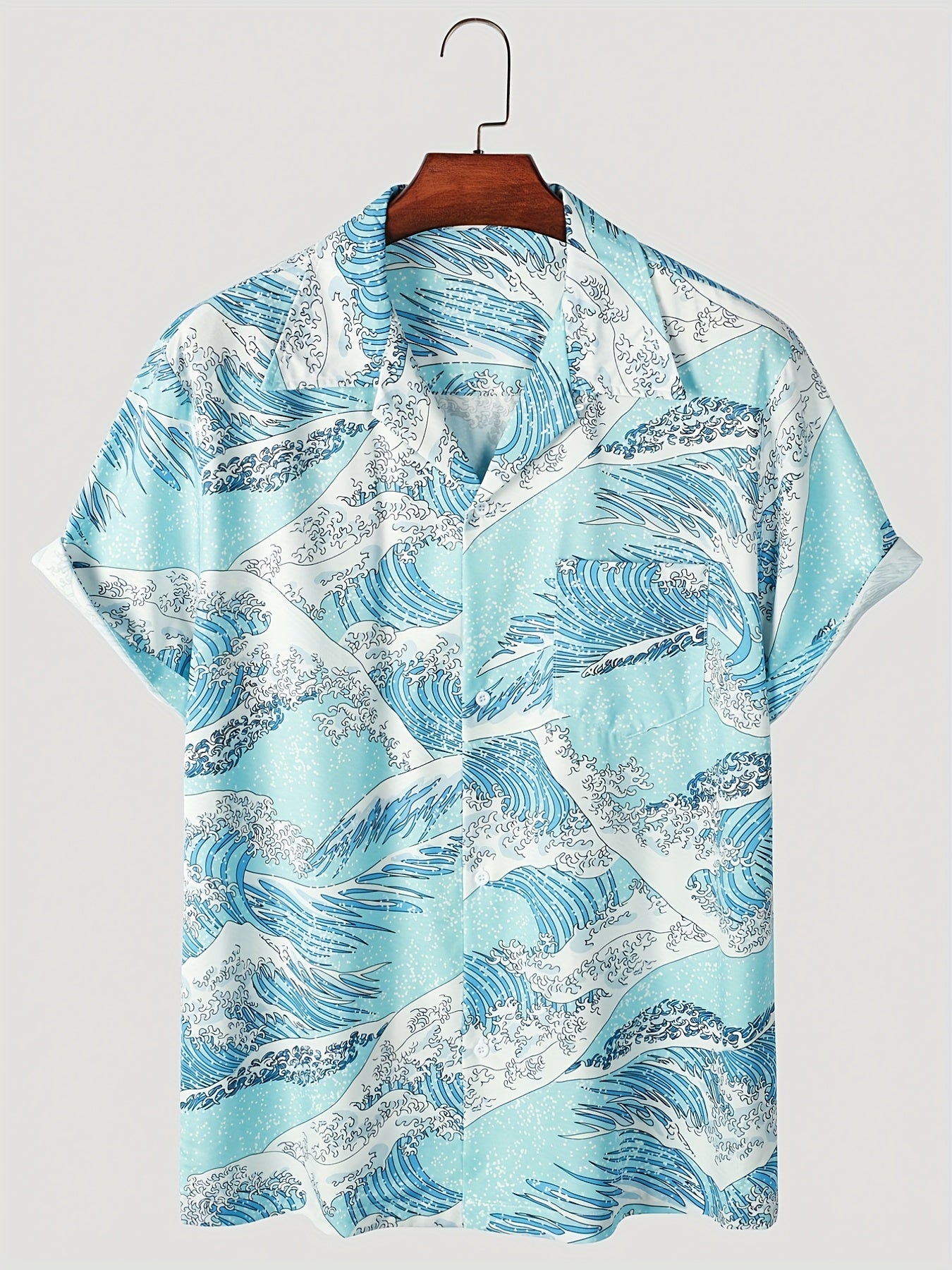 Men's Hawaiian Shirt for Summer Vacation Short Sleeve Button Up