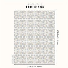 Nordic Style Adhesive Stair Stickers - Waterproof Tile Patterns