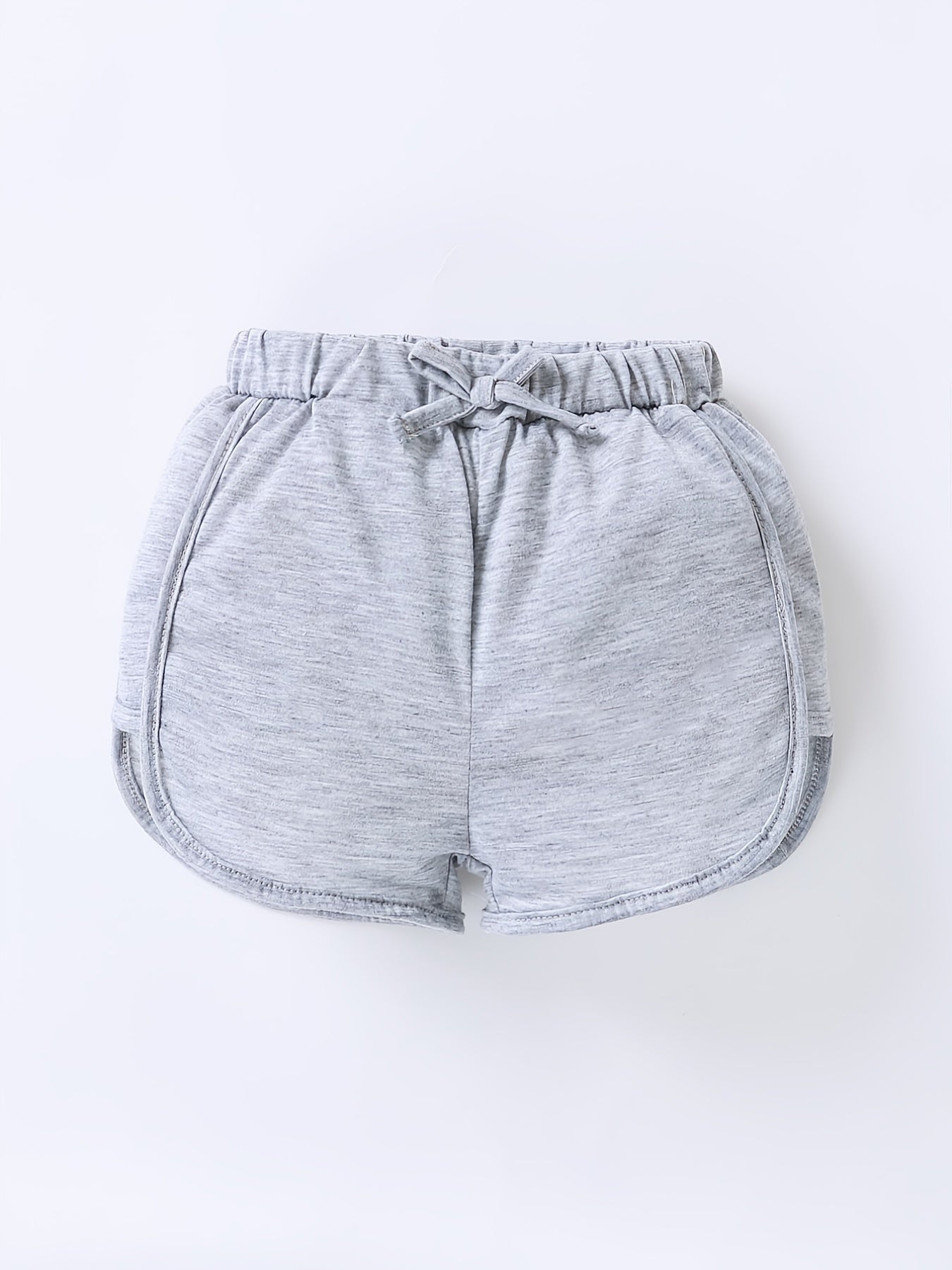 3pcs Girls Lightweight Casual Elastic Waist Shorts For Summer