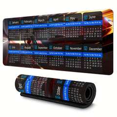 Mouse Pad Calendar Non-Slip Rubber Base Waterproof for Office