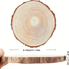 10pcs Natural Wood 7.98-9 Unfinished Round Art Thick Wood Pieces