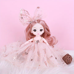6.69in Yellow Duck Princess Doll Realistic Doll for Girls Dress Up Ornament