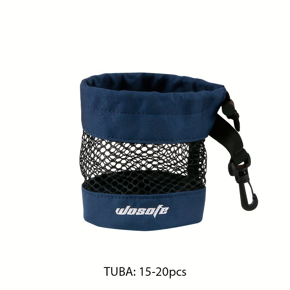 Mesh Golf Ball Bag Drawstring Holder with Hanging Strap