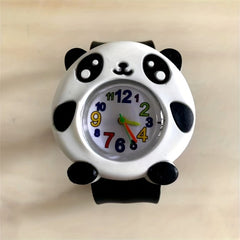 Cartoon Round Dial Watch With Clap Ring For Boys Girls