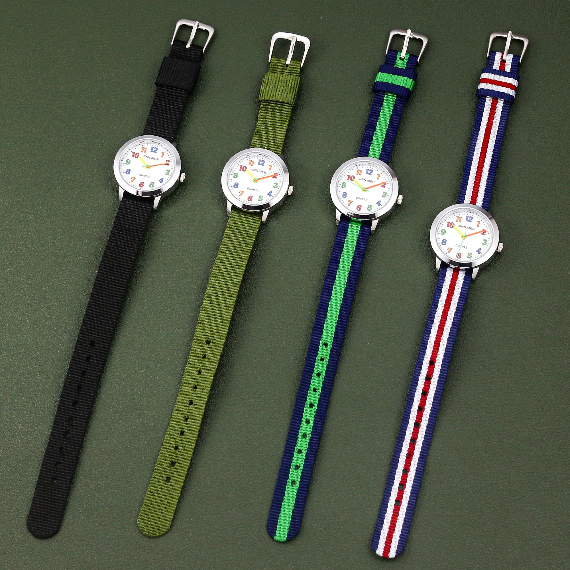 Colorful Digital Canvas Strap Watch for Men and Women Stylish