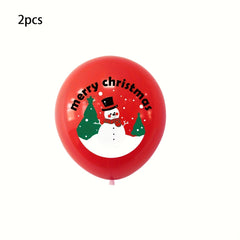 Christmas 12" Latex Balloon Elk Santa Claus Home Decoration