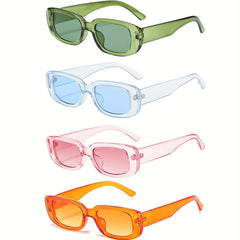 Rectangular Frame Sunglasses Vintage Candy Y2K Glasses UV400