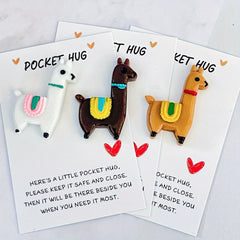 6pcs 12pcs Mixed Pocket Hug Animal Bag Charms Love Care Party Gift