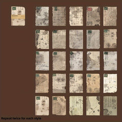 50pcs Burnt Special Paper Inspiration Notes Pocket Stickers