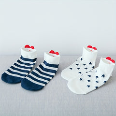 5 Pairs Heart Pattern Socks & Lightweight Low Cut Ankle Socks Women's