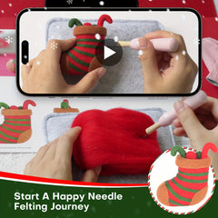 Santa Claus Needle Felting Kit For DIY Art Craft
