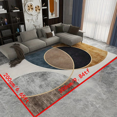 Modern Abstract Geometric Area Rug Grey Floor Carpet Non Shedding