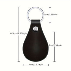 6pcs PU Leather Keychains Keyrings With Rivets for Camping Hiking Backpack