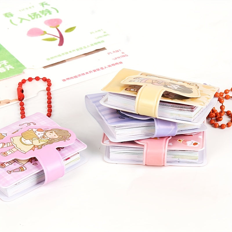 2pcs Mini Handbooks for Elementary School Students with Buckle