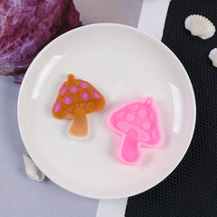 Mushroom Silicone Resin Keychain Mold Epoxy Pendant Mold DIY Jewelry Crafts