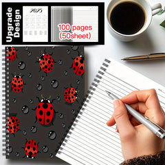 Red Ladybug Spiral Notebook - Perfect School and Office Gift