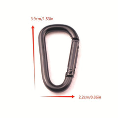 10pcs Aluminum Carabiner D Ring Clips Spring Snap Hook Keychain Clip