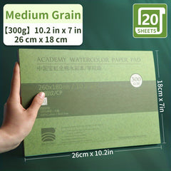 Professional Watercolor Paper 20Sheets 300Gsm 25X17 Hand Painted Pad Book