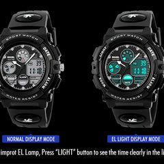 Boys Casual Digital Waterproof Sport Watch Alarm Calendar Birthday Gift