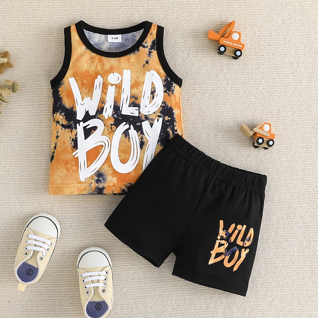 Baby Newborn Boys Wild Boy Vest & Shorts Set Clothes