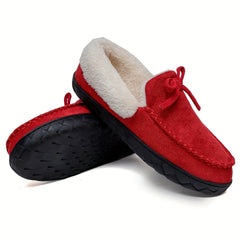 Plush Lined Thermal Furry Snow Shoes Winter Keep Warm Comfortable Flat Boots