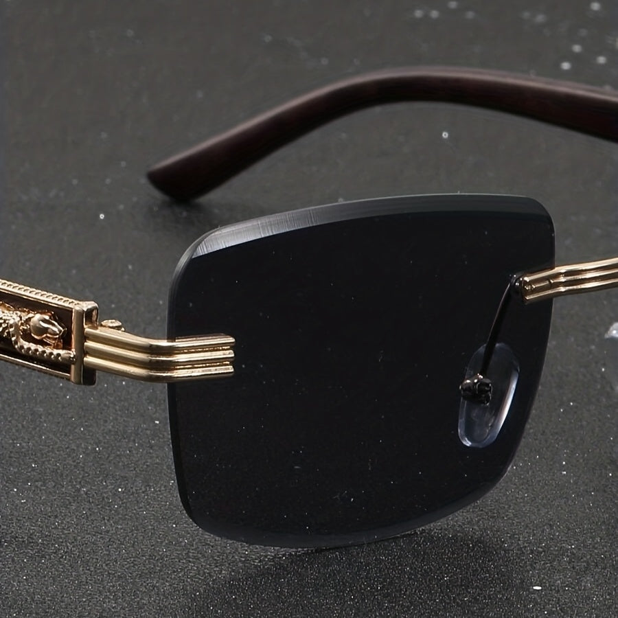 Leopard Head Diamond Cut Edge Sunglasses Retro Street Style
