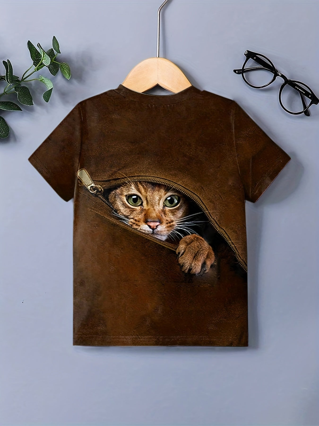 Boy's Kitten Graphic T shirt Casual 3D Print Tee Kid's Clothing