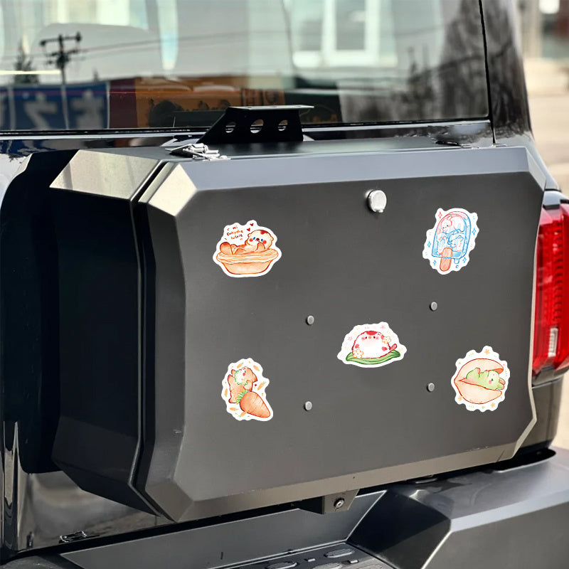 103pcs Colorful Food and Animal Stickers DIY Planner Decoration