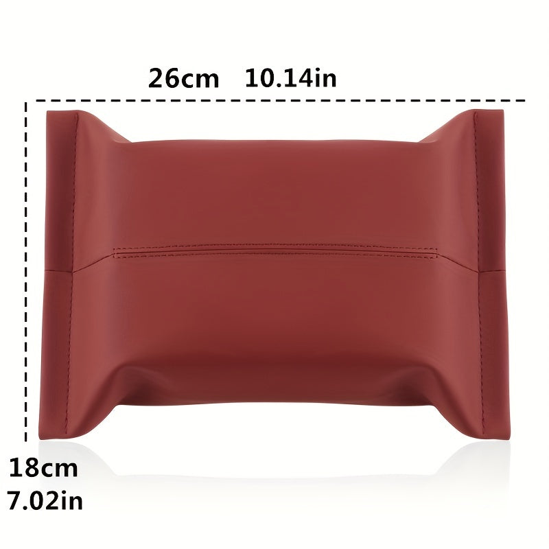Car Tissue Box Leather Chair Back Draw Paper Bag Hanging Sun Visor Armrest Box