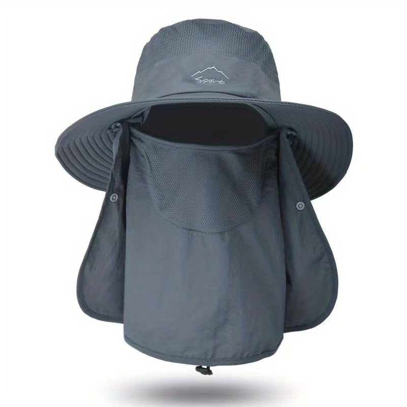 Quick Drying Sun Hat with Face Covering Bucket Hat for Outdoor