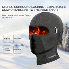Velvet Full Face Mask for Motorcycle Helmet, Windproof Warm Headgear