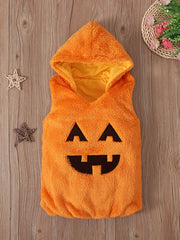 Pumpkin Pattern Hooded Onesie Romper Halloween Party Holiday Cosplay Bodysuit