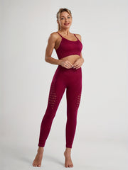 2pcs Workout Set Sports Bra & High Waist Leggings Women's Activewear